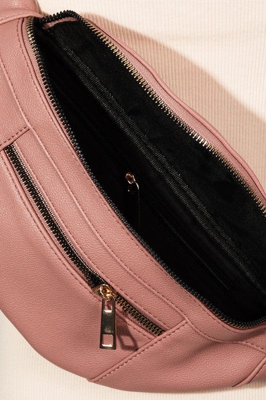 Fame PU Leather Crossbody Bag with Removable Strap - Trendsi
