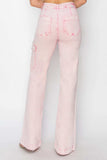 RISEN Full Size High Rise Wide Leg Cargo Pocket Jeans - Trendsi - Flyclothing LLC
