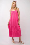 VERY J Ruffled A-Line Midi Cami Dress - Trendsi