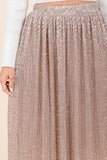 Mittoshop Metallic Glitter Speckle Print Elastic Midi Skirt - Trendsi - Flyclothing LLC