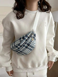 Plaid Wide Strap Crossbody Bag - Trendsi - Flyclothing LLC