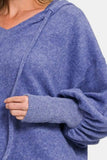 Zenana Brushed Hacci Drop Shoulder Cropped Hoodie - Trendsi - Flyclothing LLC