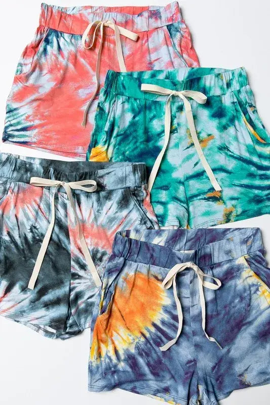 BiBi Tie Dye Print Casual Shorts - Trendsi - Flyclothing LLC