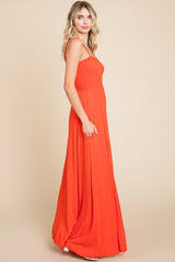 Culture Code Full Size Smocked Cami Maxi Dress with Pockets - Trendsi