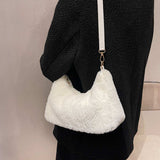 Faux Fur Removable Strap Shoulder Bag - Trendsi - Flyclothing LLC