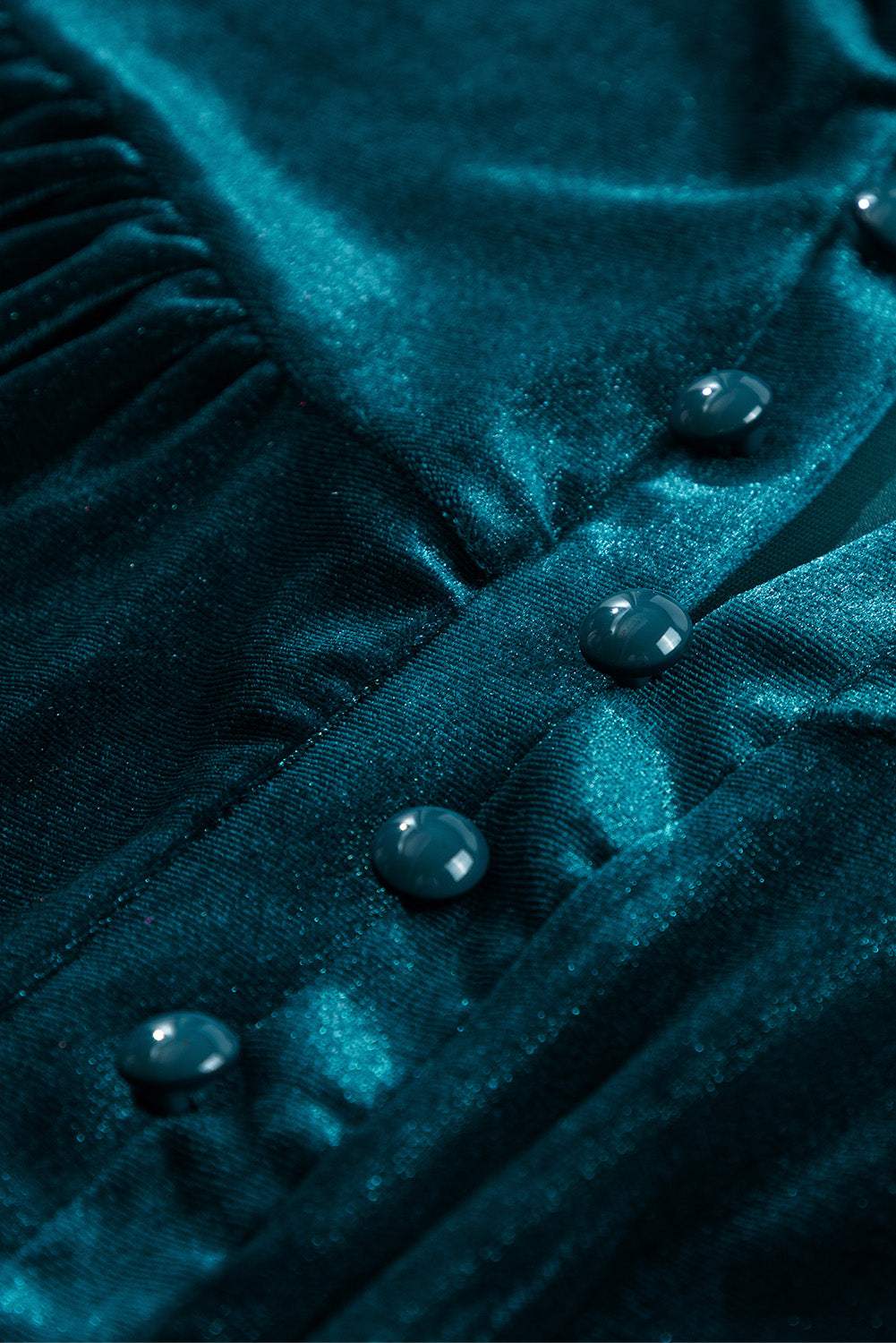 Notched Long Sleeve Velvet Top - Trendsi - Flyclothing LLC