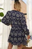 ADORA Puff Sleeve Floral Dress - Trendsi