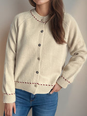 Button Down Long Sleeve Cardigan - Trendsi
