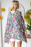 Heimish Full Size Multi Color Snake Open Cardigan Plus Size - Trendsi