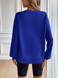 Ivy Lane Round Neck Long Sleeve Sweatshirt - Trendsi - Flyclothing LLC