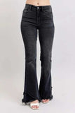 Judy Blue Full Size High Waist Flare W/ Mock Fray Tulip Hem Plus Size - Trendsi - Flyclothing LLC