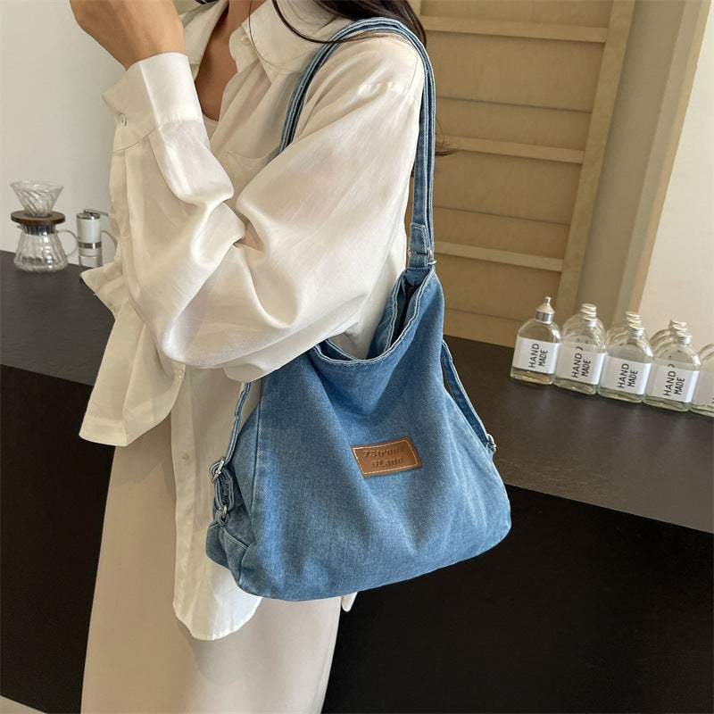 Adjustable Strap Denim Shoulder Bag - Trendsi - Flyclothing LLC