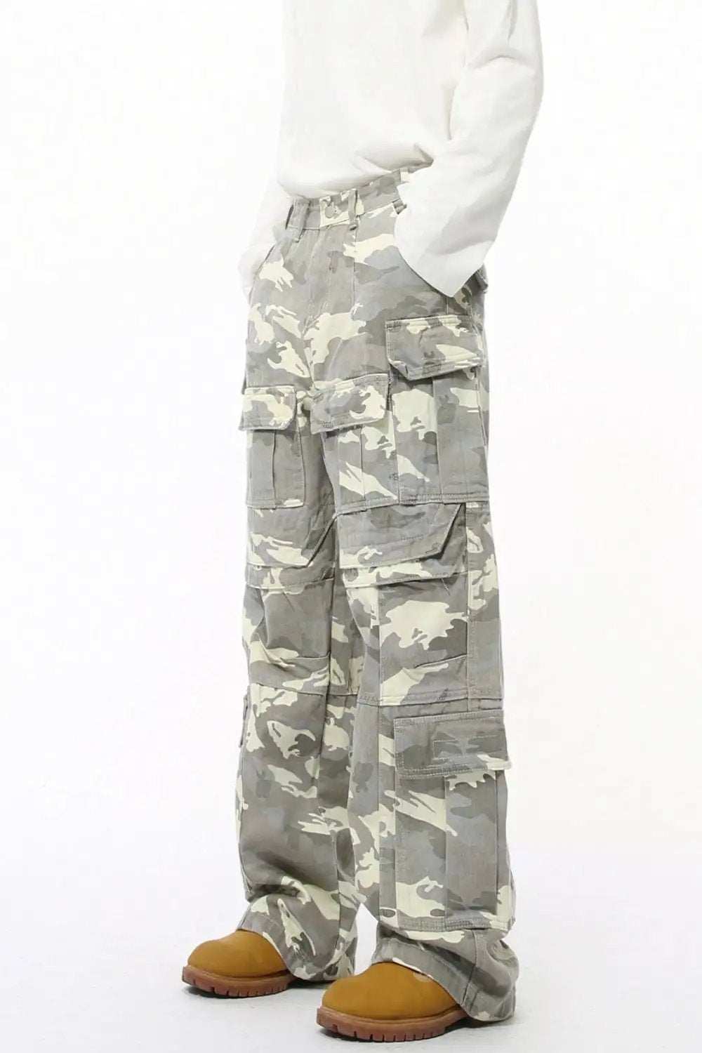 Men's Camouflage Straight Cargo Jeans - Trendsi - Flyclothing LLC