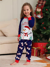 Full Size Family Matching Christmas Snowman Print Pajama Set Plus Size - Trendsi - Flyclothing LLC