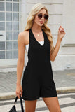 V-Neck Halter Neck Romper - Trendsi - Flyclothing LLC