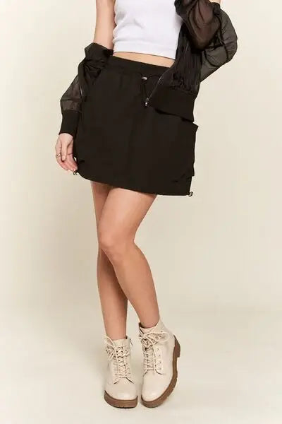 ADORA Drawstring Skort with Pockets - Trendsi - Flyclothing LLC