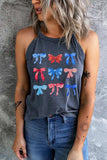 Bow Graphic Round Neck Tank - Trendsi - Flyclothing LLC