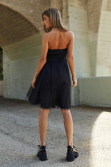 J.NNA Mesh Ruffle Tube Top Swing Dress - Trendsi - Flyclothing LLC