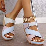 Open Toe Wedge Sandals - Trendsi