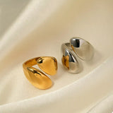 Stainless Steel Bypass Ring - Trendsi - Flyclothing LLC