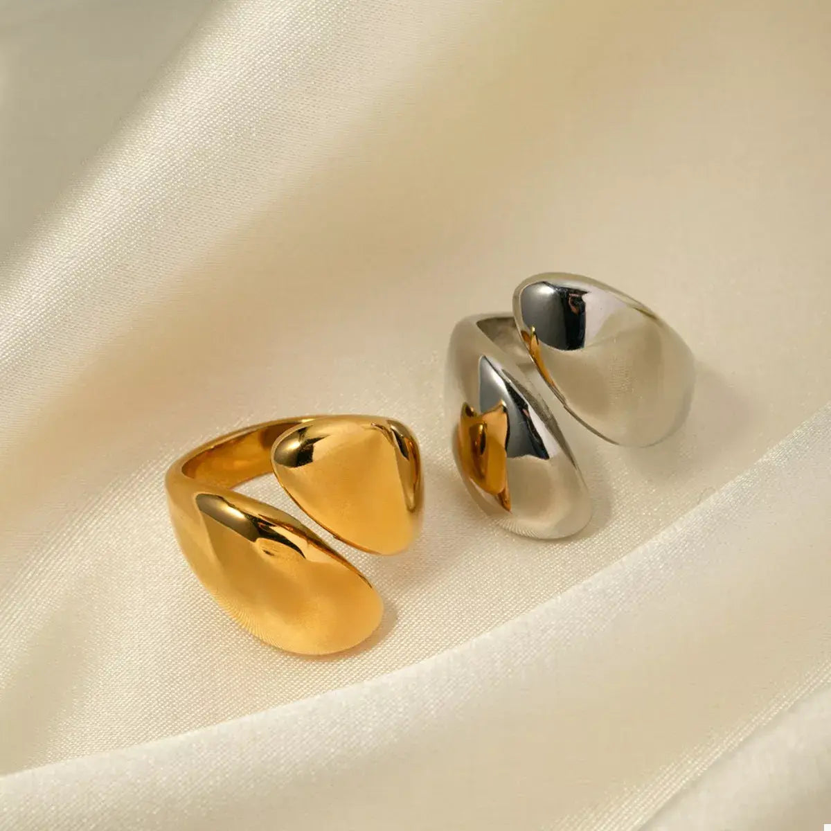 Stainless Steel Bypass Ring - Trendsi - Flyclothing LLC