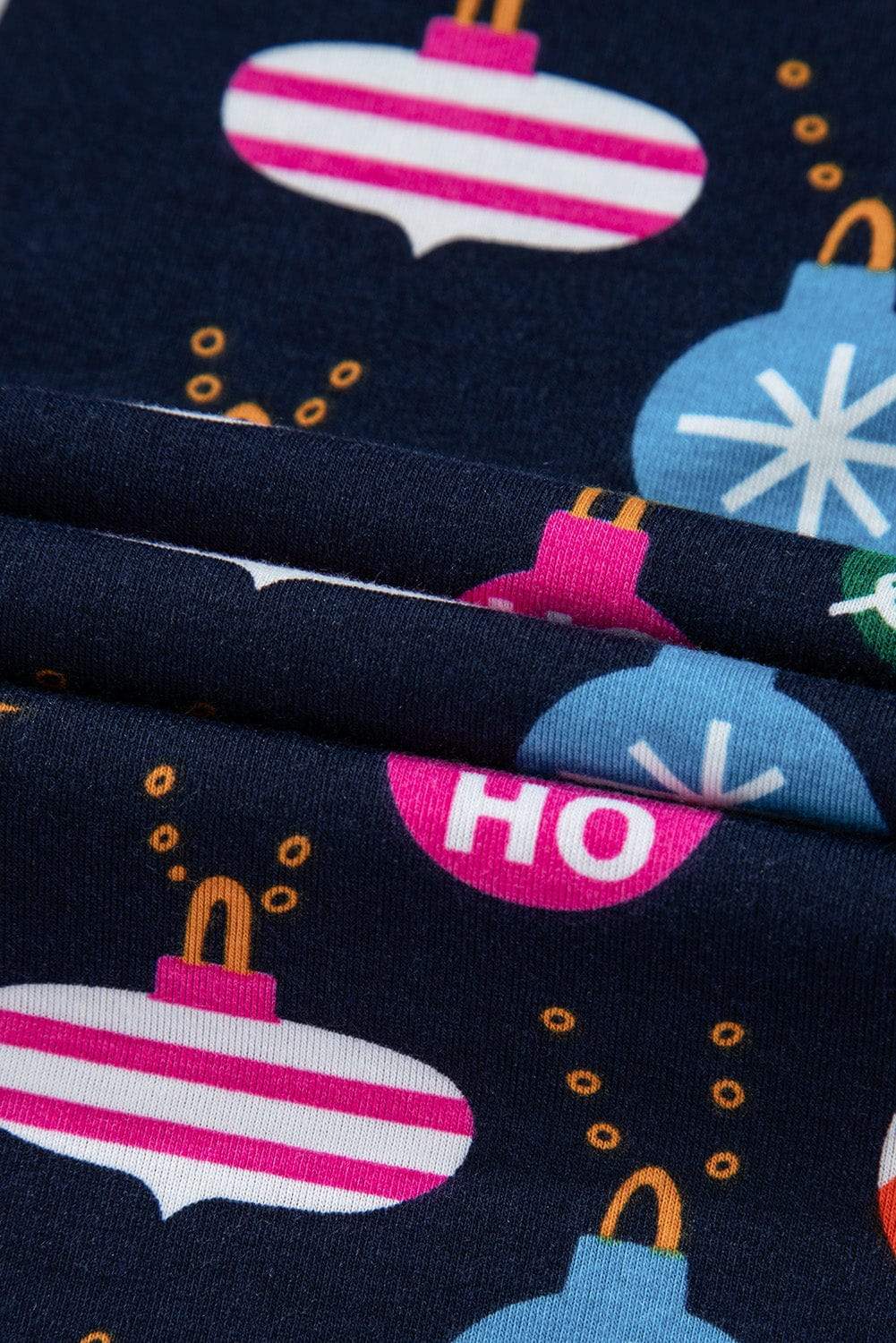 Christmas Lights Print Collared Neck Top and Pants Set - Trendsi - Flyclothing LLC