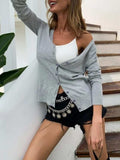 Button Up Long Sleeve Cardigan - Trendsi - Flyclothing LLC