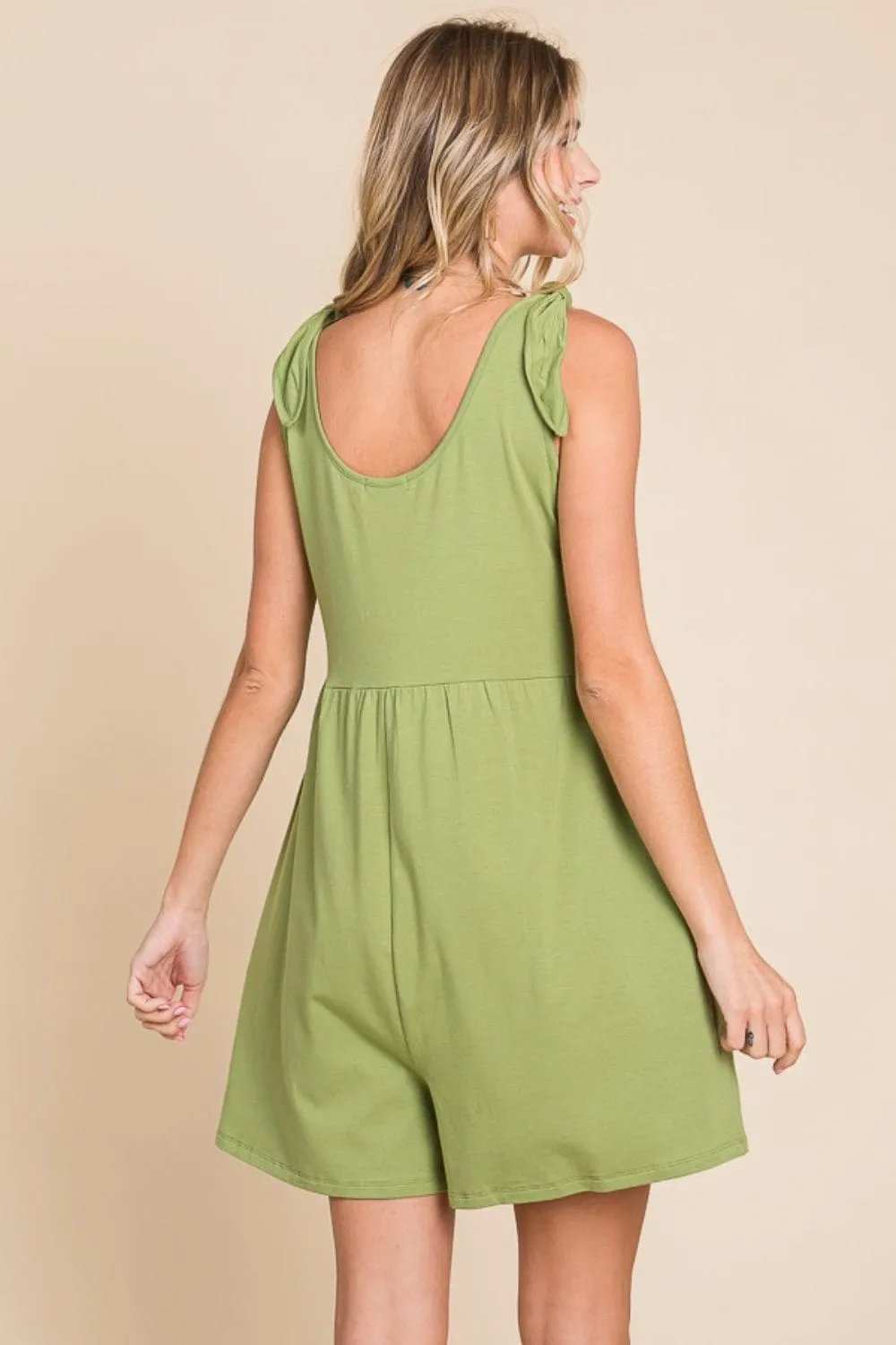Culture Code Full Size Shoulder Knot Baggy Romper - Trendsi - Flyclothing LLC