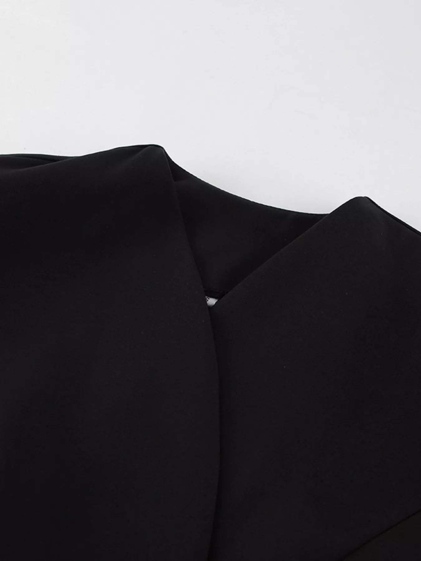 Puffy Sleeve Blazer and Wide-Leg Pants Set - Trendsi - Flyclothing LLC