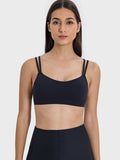 Scoop Neck Double Strap Active Cami - Trendsi - Flyclothing LLC