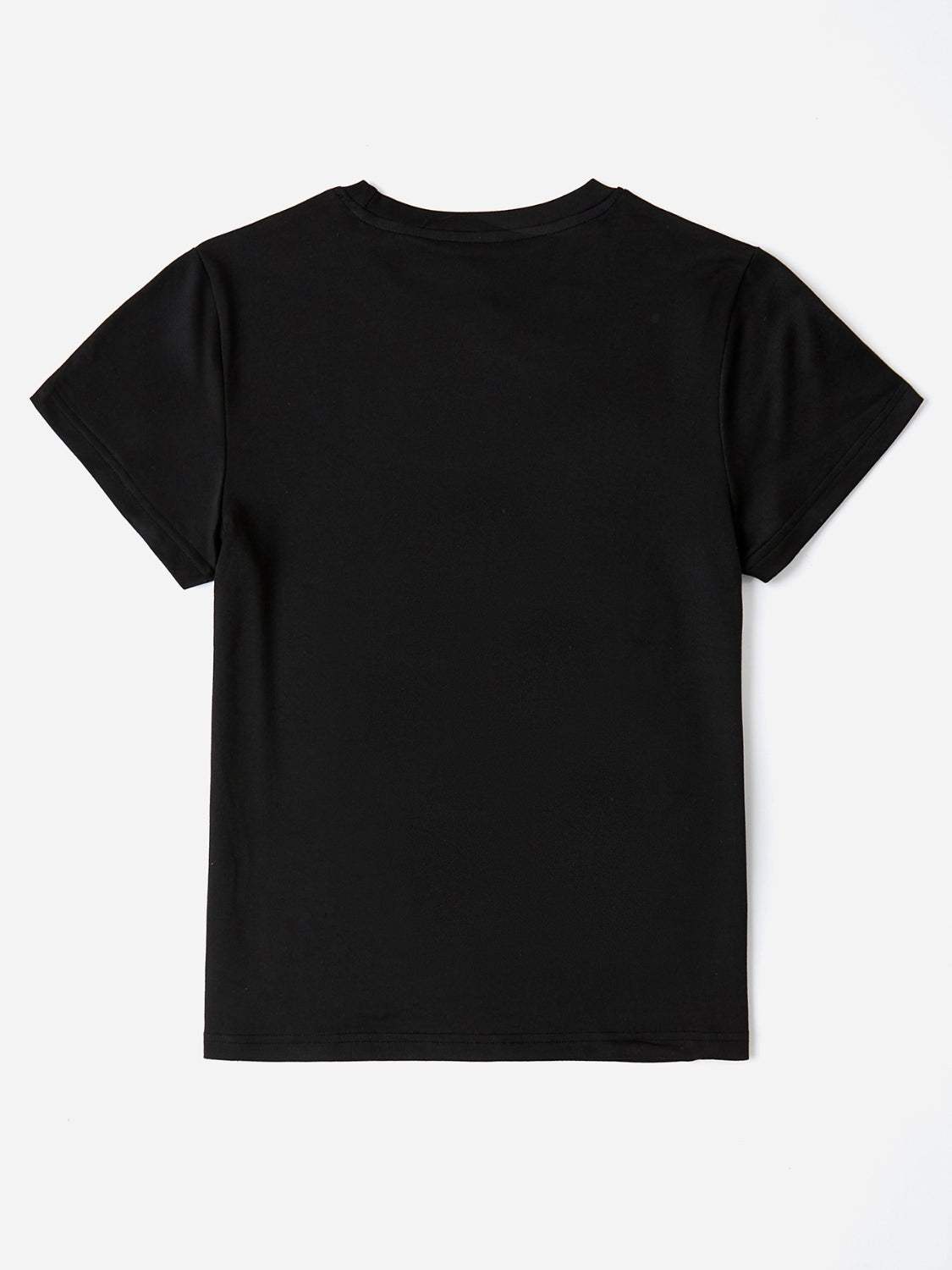 Letter Round Neck Short Sleeve T-Shirt - Trendsi - Flyclothing LLC