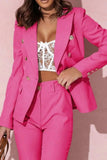 Full Size Lapel Collar Long Sleeve Blazer and Pants Set Plus Size - Trendsi - Flyclothing LLC