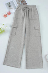 Drawstring Active Pants with Pockets - Trendsi - Flyclothing LLC