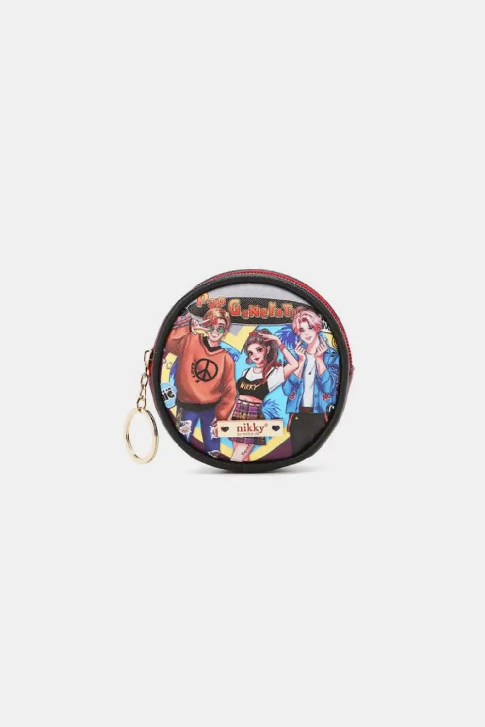 Nicole Lee USA Keychain Round Coin Purse - Trendsi