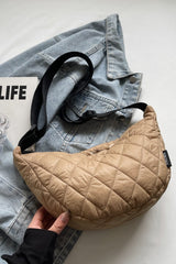 Quilted Adjustable Strap Crossbody Bag - Trendsi