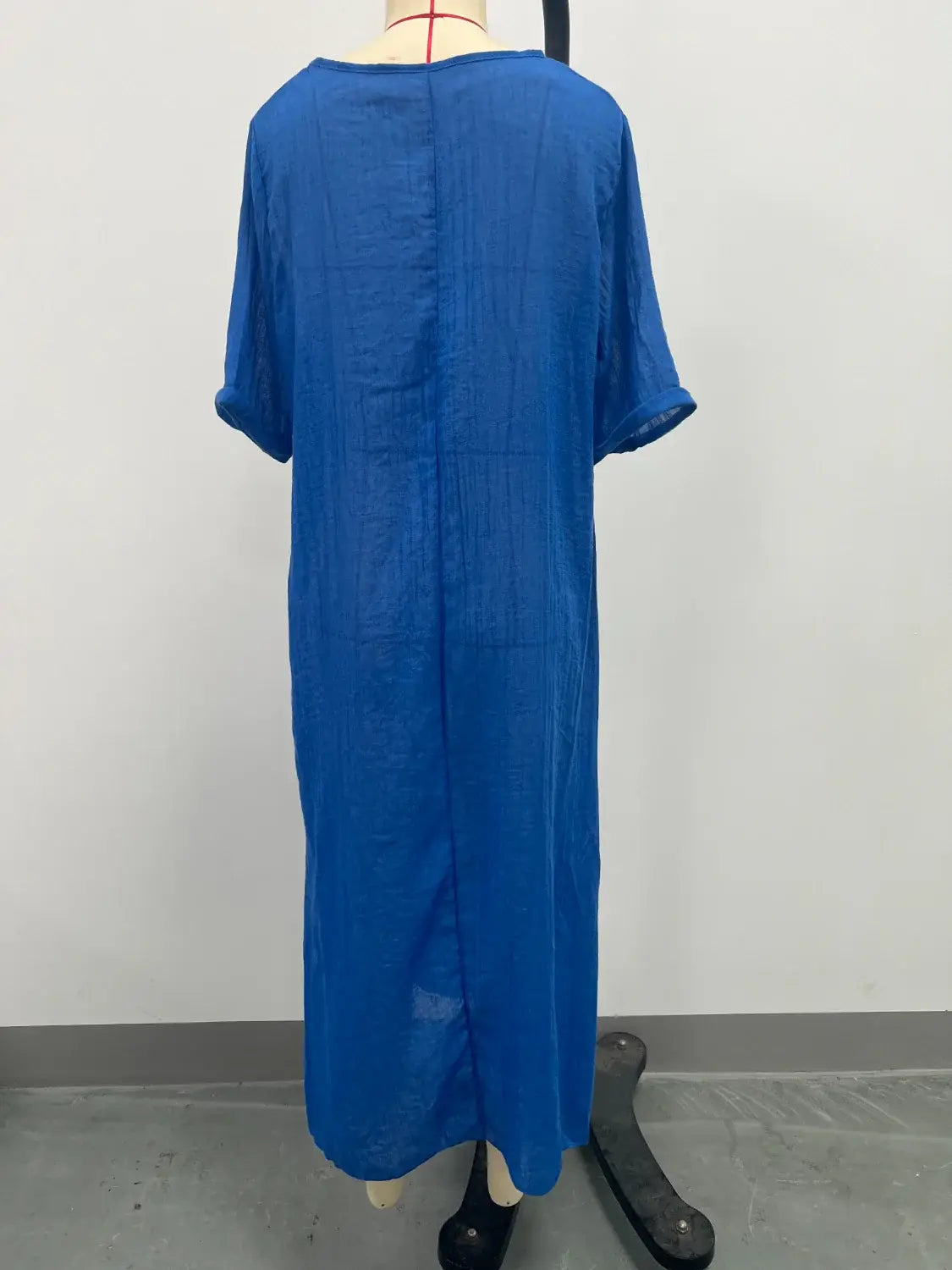 Full Size V-Neck Short Sleeve Midi Dress Plus Size - Trendsi - Flyclothing LLC