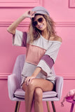 BiBi Thermal Rib Top with Bella Rib Color Block - Trendsi