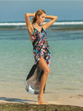 Printed Spaghetti Strap Cover Up - Trendsi - Flyclothing LLC