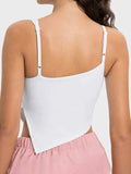 Slit Asymmetrical Neck Active Cami - Trendsi - Flyclothing LLC