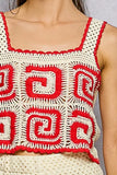 POL Handmade Crochet Cropped Tank with Granny Square Pattern - Trendsi - Flyclothing LLC