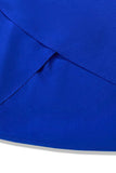 Round Neck Cap Sleeve Dress - Trendsi