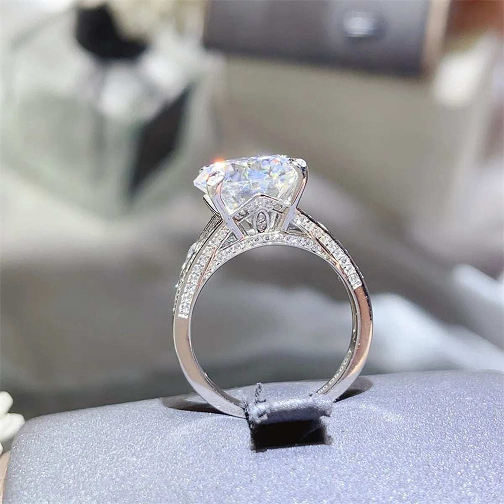 5 Carat Moissanite 925 Sterling Silver Ring - Trendsi - Flyclothing LLC