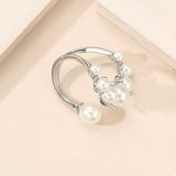 Alloy Pearl Open Ring - Trendsi - Flyclothing LLC
