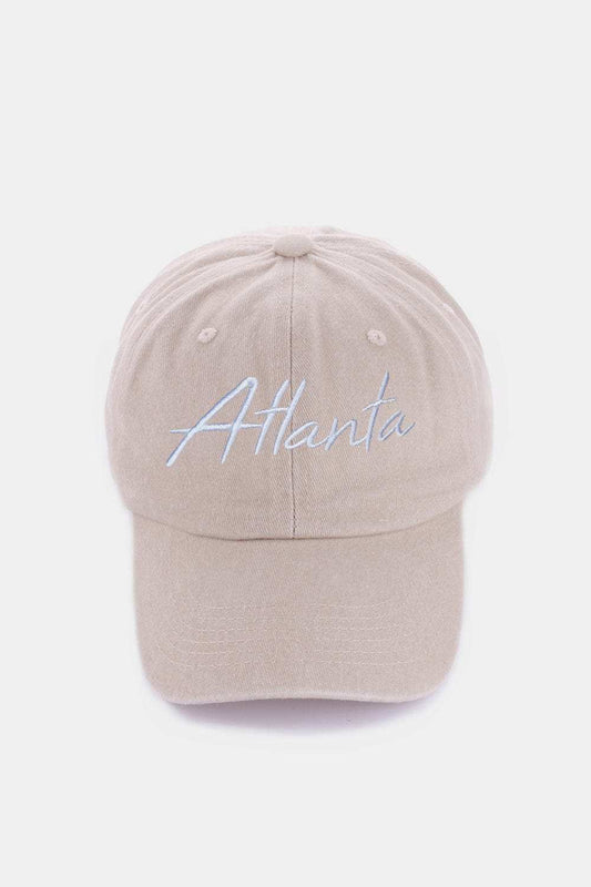 Zenana Washed ATLANTA Embroidered Baseball Cap - Trendsi - Flyclothing LLC