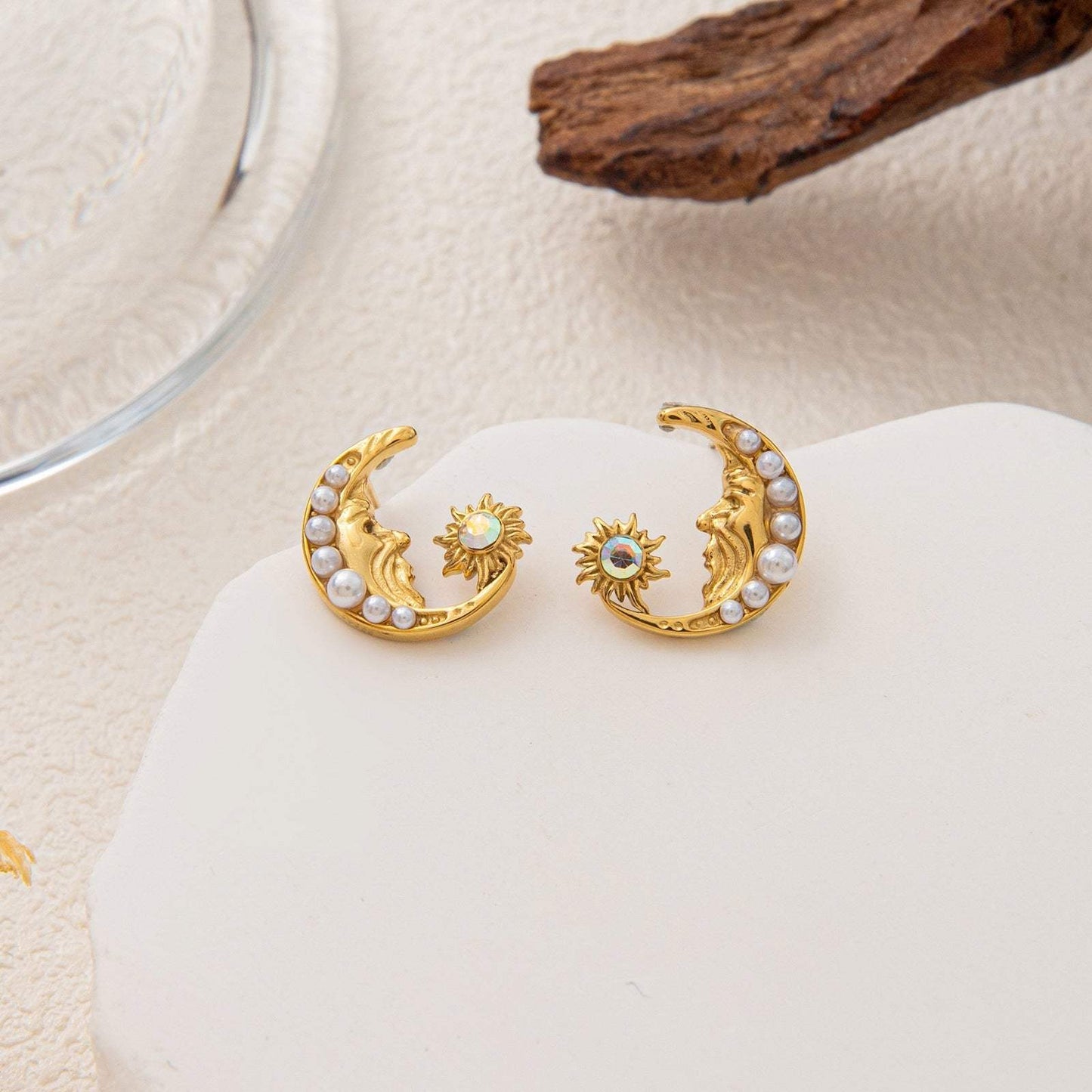 Fashion Stainless Steel Pearl Earrings - My Store - Flyclothing LLC