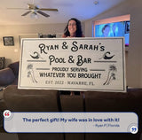 Personalized Rustic Pool Sign - Tailored Canvases - Flyclothing LLC