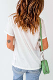 Sequin Butterfly Round Neck Short Sleeve T-Shirt - Trendsi - Flyclothing LLC