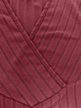Ribbed Surplice Long Sleeve T-Shirt - Trendsi - Flyclothing LLC