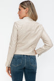 Snobbish PU Leather Zip Up Jacket with Pockets - Trendsi