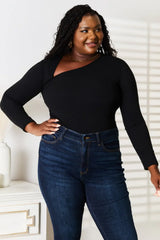 Basic Bae Asymmetrical Neck Long Sleeve Top - ShopBasicbae - Flyclothing LLC